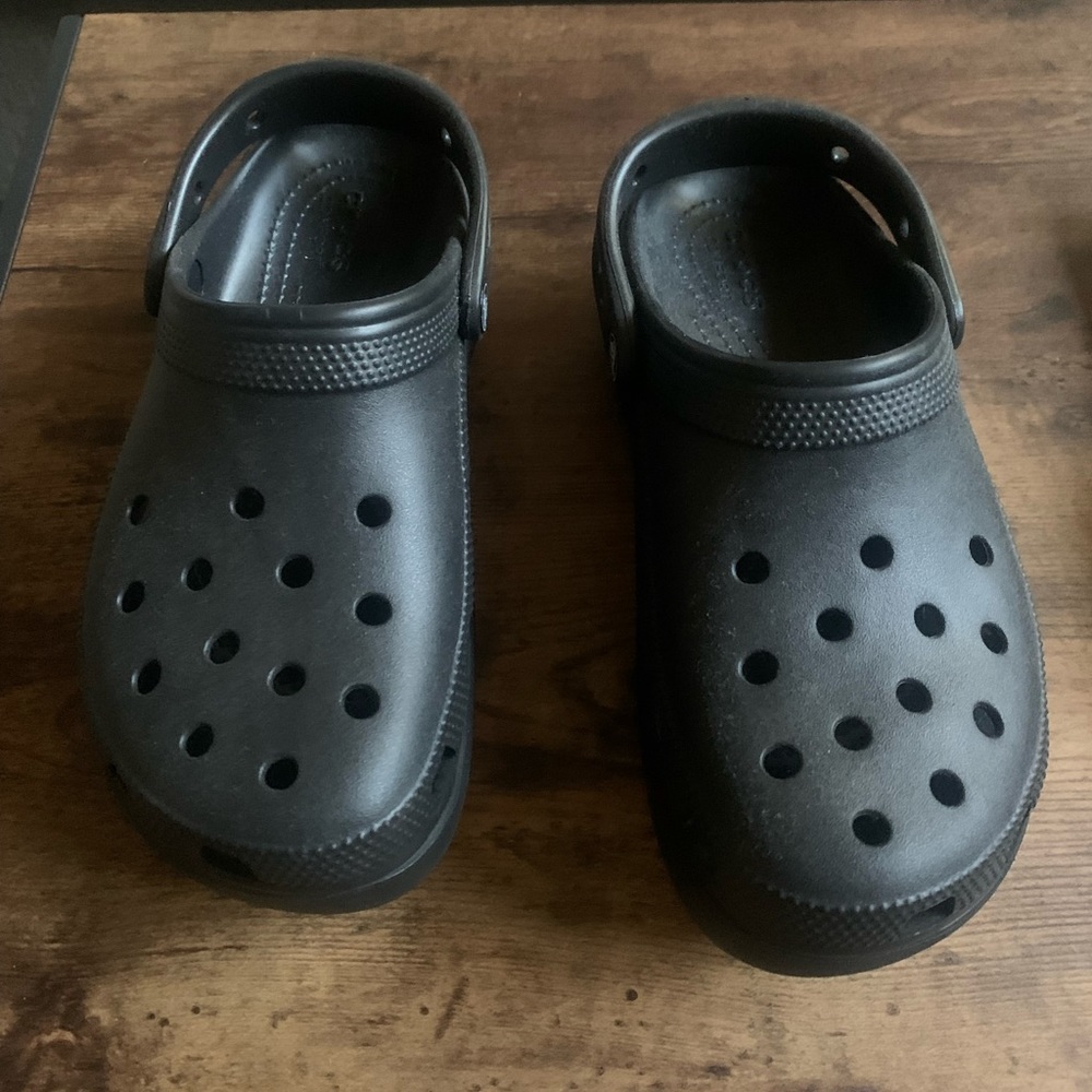 Black crocs. Size 7. Barely worn